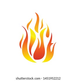 fire logo icon design template vector