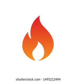 fire logo icon design template vector