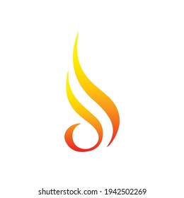 fire logo icon design template vector