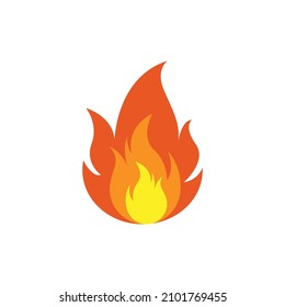 fire logo icon design template vector