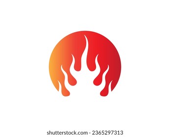 fire logo icon design template elements. Fire flame vector icons