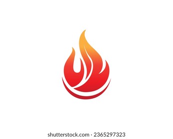 elementos de plantilla de diseño de iconos de logotipo de incendio. Iconos vectores de llama de fuego
