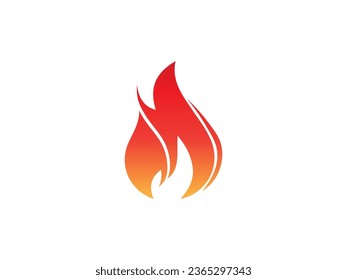 fire logo icon design template elements. Fire flame vector icons