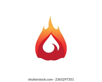 elementos de plantilla de diseño de iconos de logotipo de incendio. Iconos vectores de llama de fuego