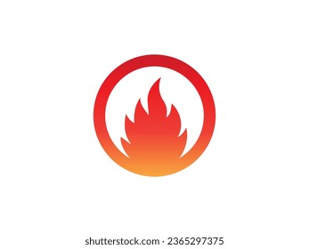 Design-Vorlagenelemente für Brandlogos. Vektorsymbole für Feuerflamme