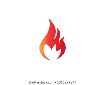 fire logo icon design template elements. Fire flame vector icons