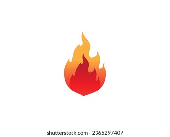 fire logo icon design template elements. Fire flame vector icons