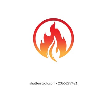 fire logo icon design template elements. Fire flame vector icons