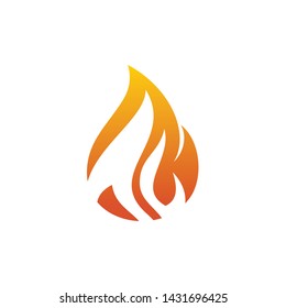 Fire logo icon design vector template