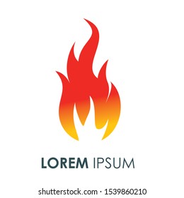 fire logo icon design vector