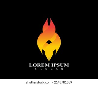 Fire logo or icon design. Vector illustration
