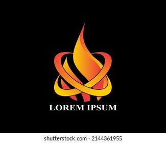 Fire logo or icon design. Vector illustration