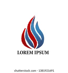 fire logo icon for energy industry or company
