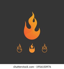 fire logo and icon, hot flaming element Vector flame illustration design energy, warm, warning, cooking sign, logo, icon, light, power heat