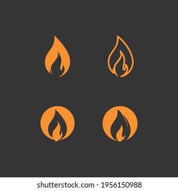 fire logo and icon, hot flaming element Vector flame illustration design energy, warm, warning, cooking sign, logo, icon, light, power heat
