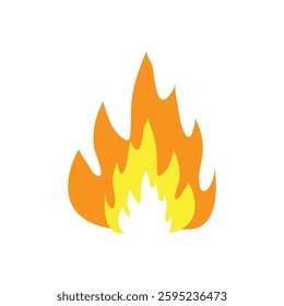 fire logo icon illustration flat
