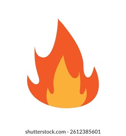 fire logo icon illustration flat