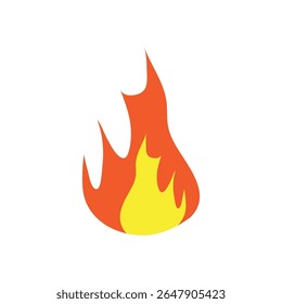 Ilustración de icono de logotipo de fuego plana