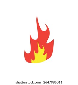 Ilustración de icono de logotipo de fuego plana