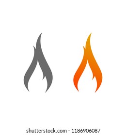 Fire logo icon sign