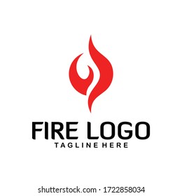 Fire Logo Icon Symbol Template. Vector Illustration Design. Creative and Simple Design