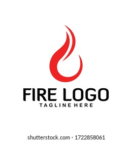 Plantilla de símbolo del logotipo de incendio. Diseño de ilustración vectorial. Diseño creativo y simple