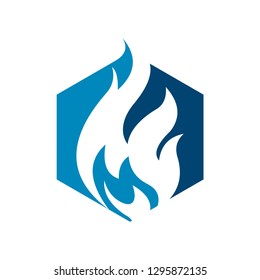 fire logo icon template vector , app tool