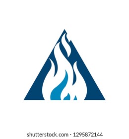 fire logo icon template vector , app tool