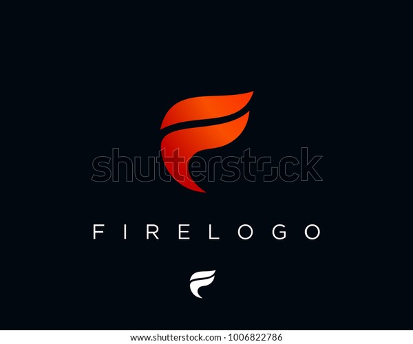 Fire Logo Icon Vector Stock Vector Royalty Free 1006822786