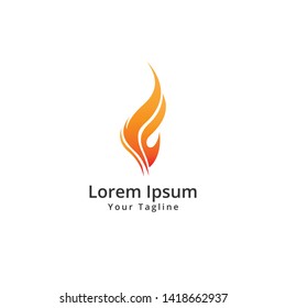 Fire logo icon vector illustration