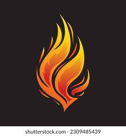 Fire logo- icon vector-illustration design- logo template-elegant 
