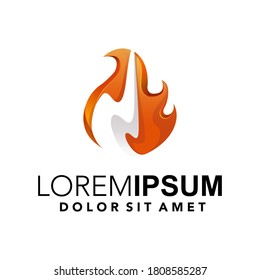 Fire logo illustration Premium Vector