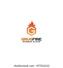 Fire Logo With Letter G