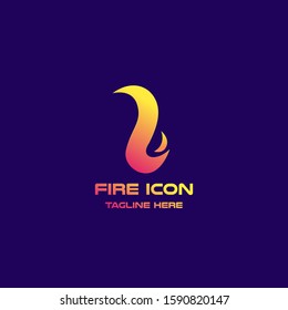 Fire logo with modern color gradient style. Easy to use for branding and identity. You can customize this on your demand. Vector illustration EPS 10