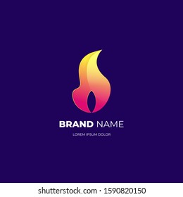 Fire logo with modern color gradient style. Easy to use for branding and identity. You can customize this on your demand. Vector illustration EPS 10