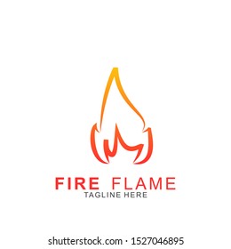 Fire logo with modern concept. Vector icon fire design. Illustration