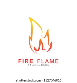 Fire logo with modern concept. Vector icon fire design. Illustration