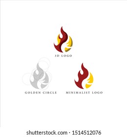 Fire logo with a modern and professional look. By inserting the letter K in it.