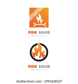 fire logo modern simple gradient. flame logo clean simple.