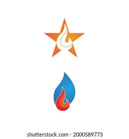 fire logo modern simple gradient. flame logo clean simple.