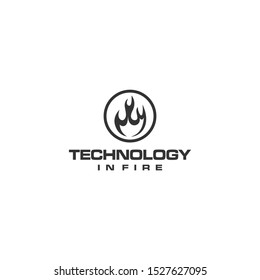 The fire logo for the petroleum mining industry and mineral natural resources