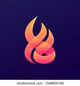 fire logo red water hot