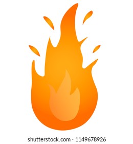 Fire logo. Red, yellow fire