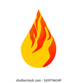 Logo de bomberos. Fuego rojo, amarillo. Ilustración de iconos para el diseño - Pasos vectoriales 10