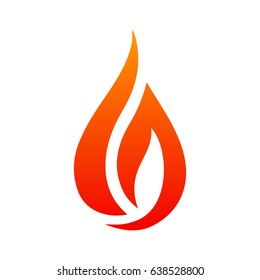 Fire logo. Red, yellow fire. Icon illustration for design - vector