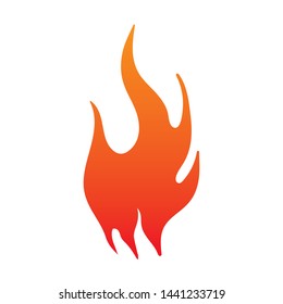 Fire logo. Red, yellow fire - vector illustration