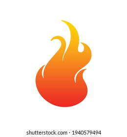 Fire logo. Red, yellow fire - vector
