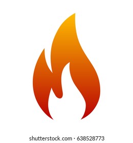 Fire Logo. Red, Yellow Fire - Vector