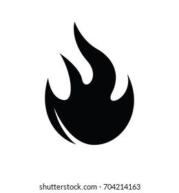 Fire Logo Silhouette Vector