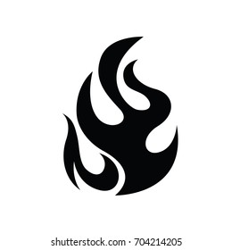 Fire Logo Silhouette Vector Stock Vector (Royalty Free) 704214205 ...